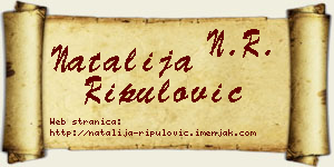 Natalija Ripulović vizit kartica